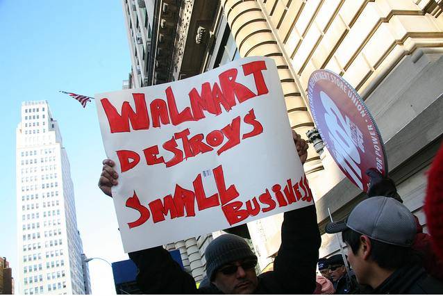A 2011 anti-Walmart rally